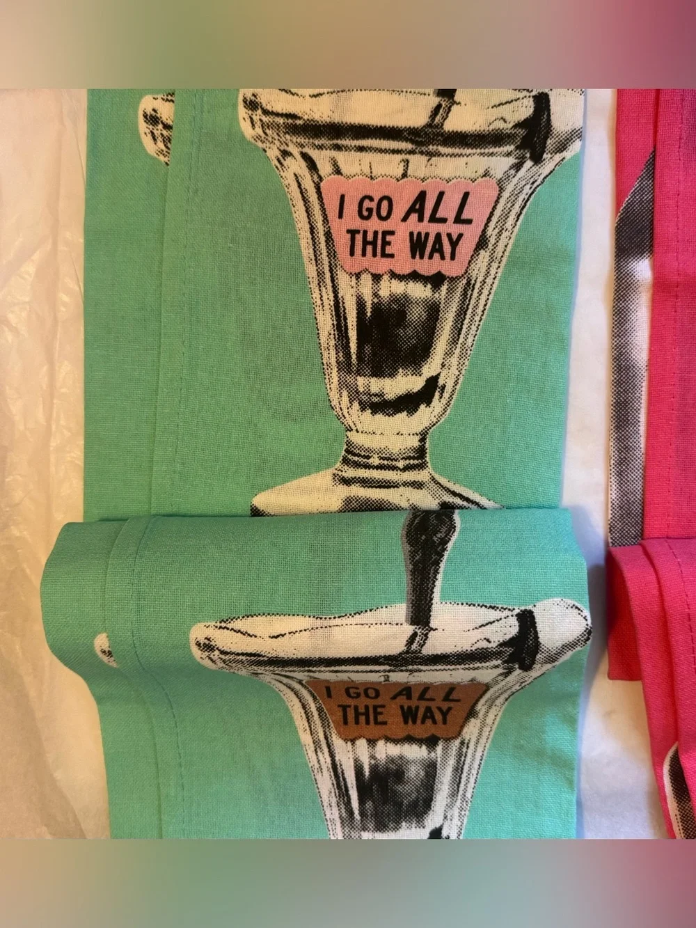 2 NWT Blue Q Dish Towels Fun Funny Cute